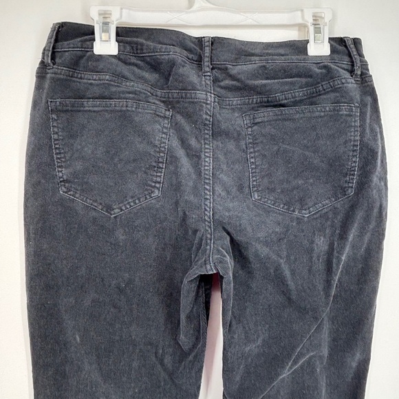 Old Navy Womens Size 8 Sweetheart Corduroy Pants Dark Gray Straight Leg Low Rise - Picture 6 of 7